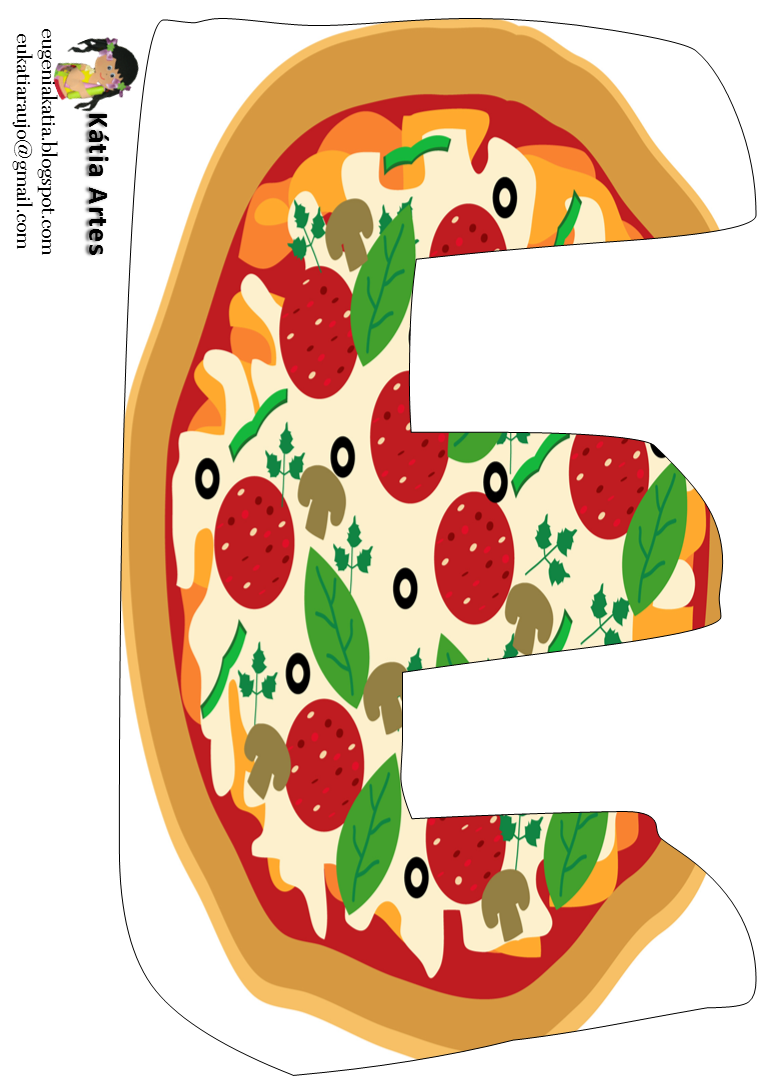 Italian clipart pizza whole. Alfabeto de oh my