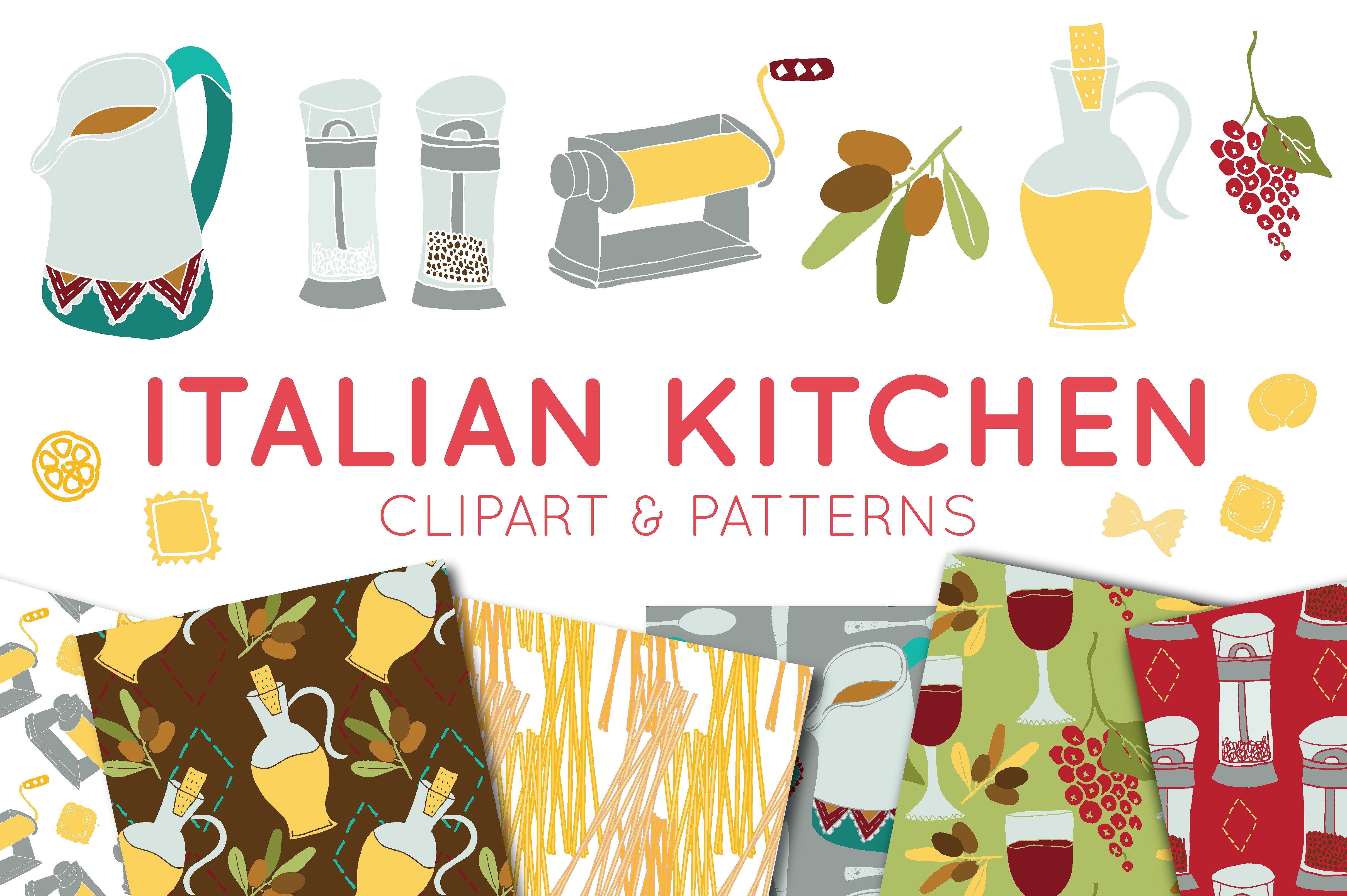 italian clipart themed