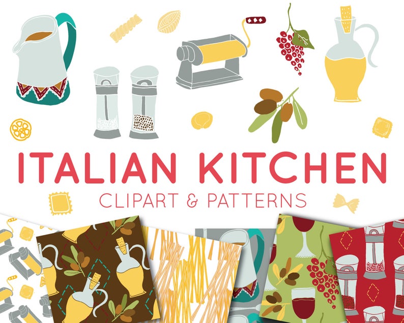 italian clipart themed