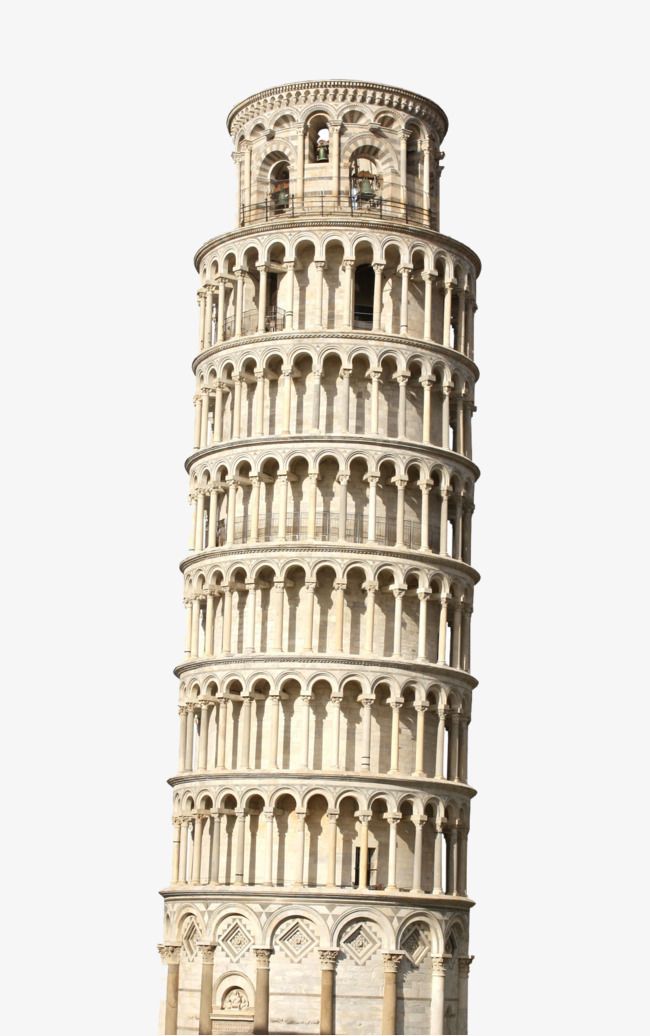  leaning of pisa. Italian clipart tower