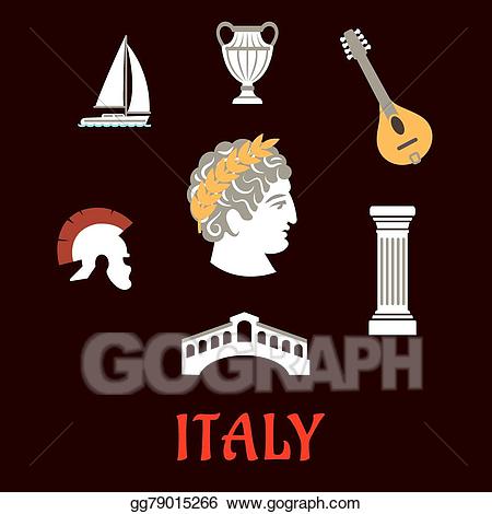 Italy clipart culture italian. Vector stock and travel