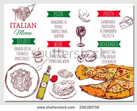 italy clipart menu italian