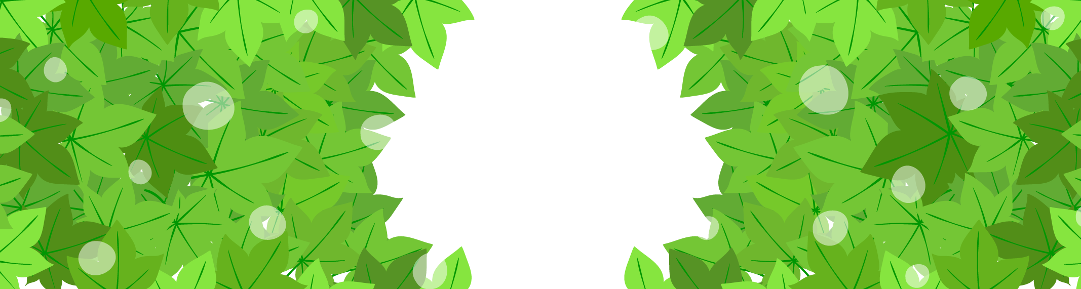 Vector cartoon green leaf. Ivy clipart natural border