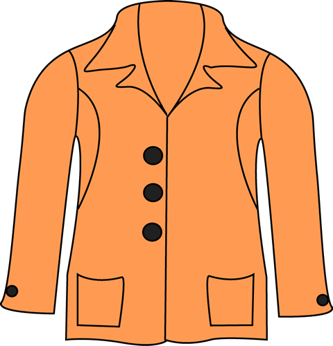 Orange . Jacket clipart