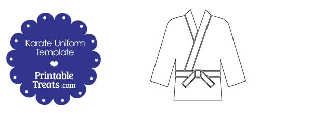 Printable uniform template printables. Karate clipart jacket