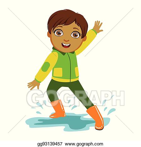 Jacket clipart season clothes. Vector stock boy in
