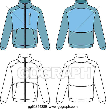 Jacket clipart sport jacket. Vector outline sports illustration