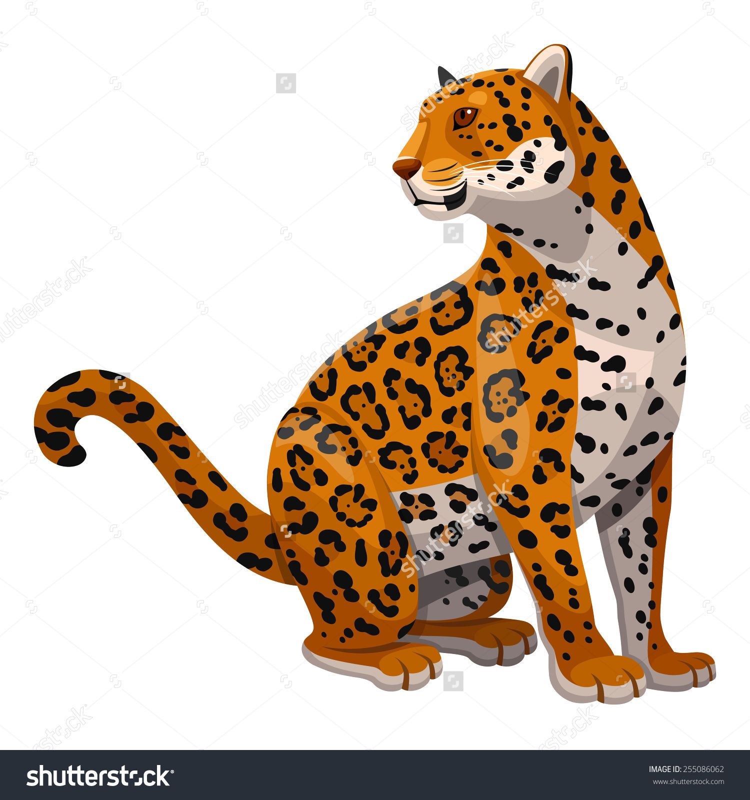 Stock vector illustration shutterstock. Jaguar clipart cute stuffed animal