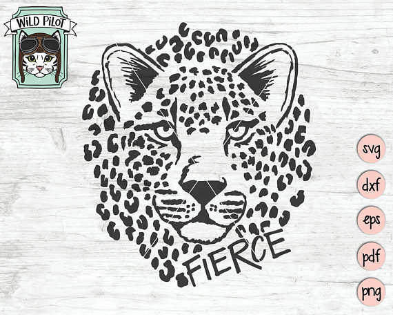 Leopard svg file print. Jaguar clipart lettering