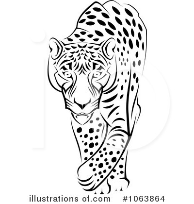 Jaguar clipart royalty free. Illustration by vector tradition