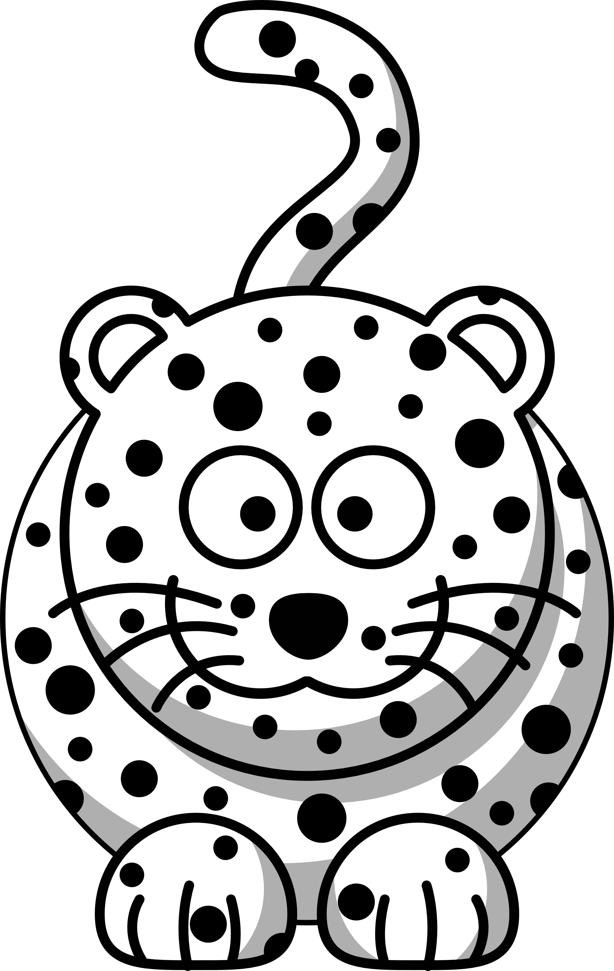 leopard clipart paw print