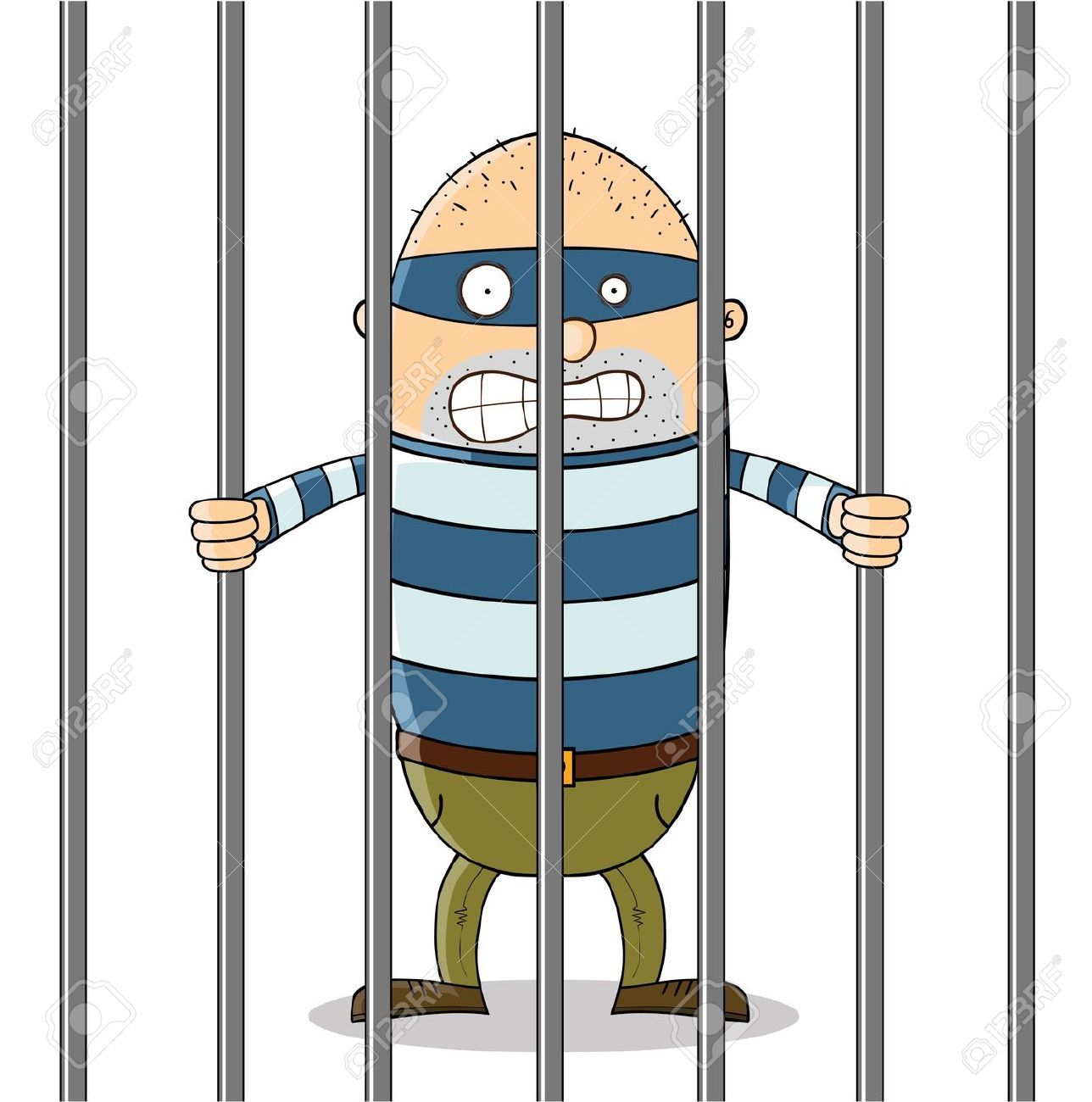 Cartoon clip art man. Jail clipart