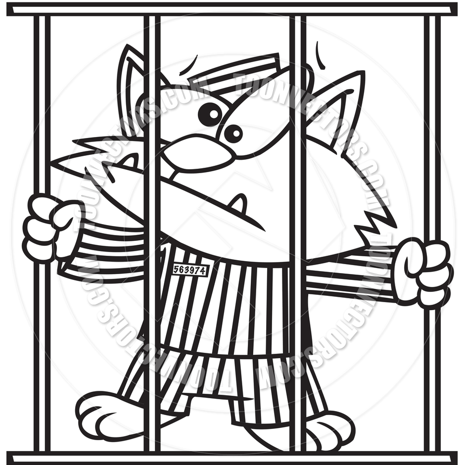jail clipart black and white