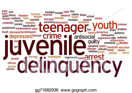 Stock illustration word cloud. Jail clipart juvenile delinquency