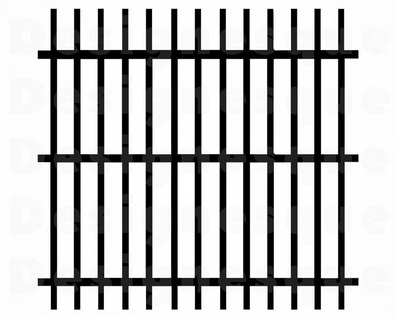 Prison bars files for. Jail clipart svg