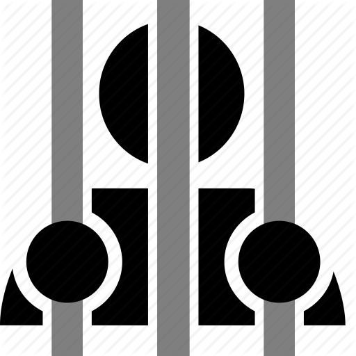 Line logo text pattern. Jail clipart symbol