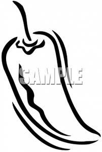 jalapeno clipart black and white