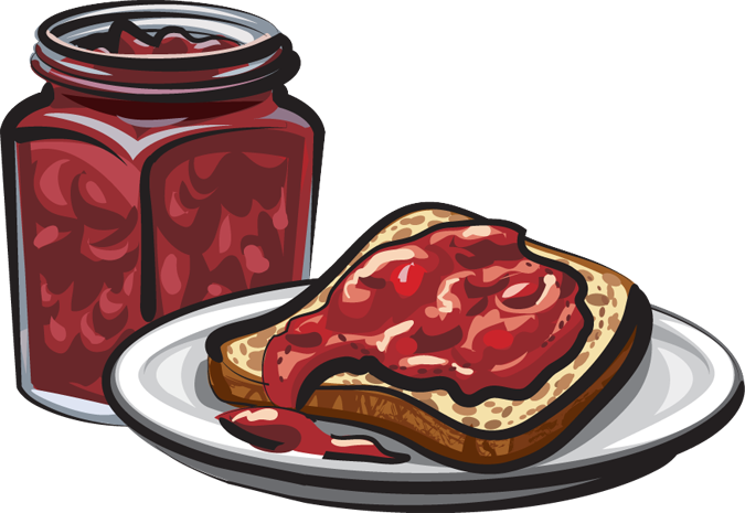 Jam clipart red jam.  collection of toast