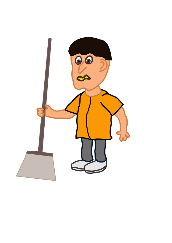janitor clipart cartoon