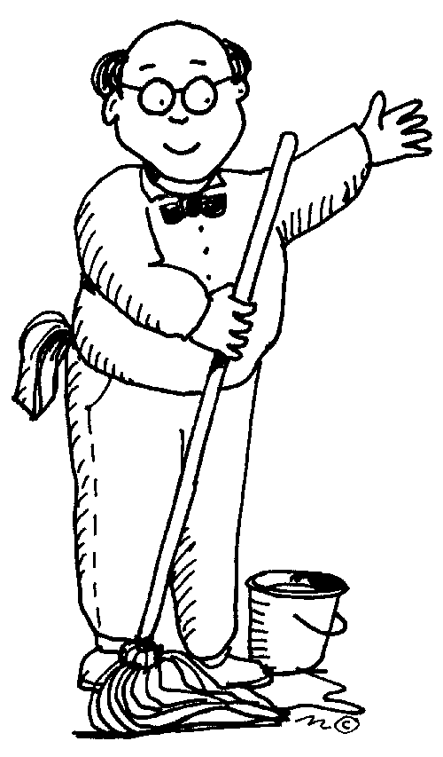 janitor clipart cool