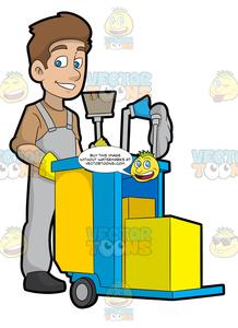 janitor clipart happy