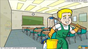 janitor clipart in school