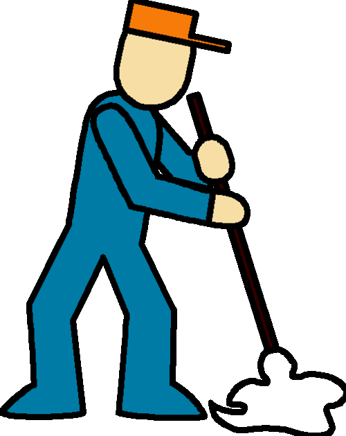 janitor clipart servile