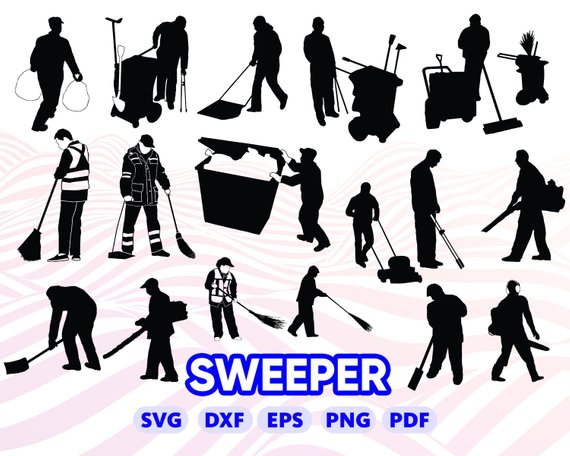 janitor clipart sweeper