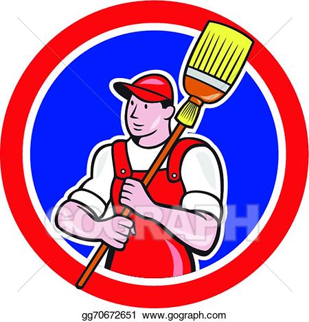 janitor clipart vector