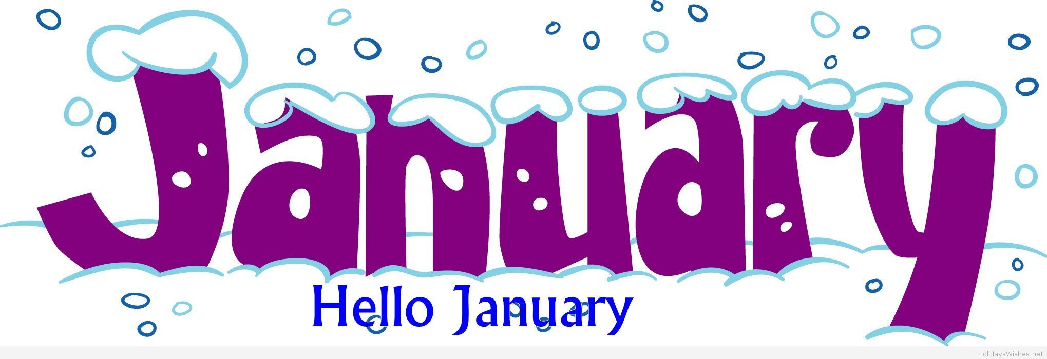 Cover fb . Hello clipart january
