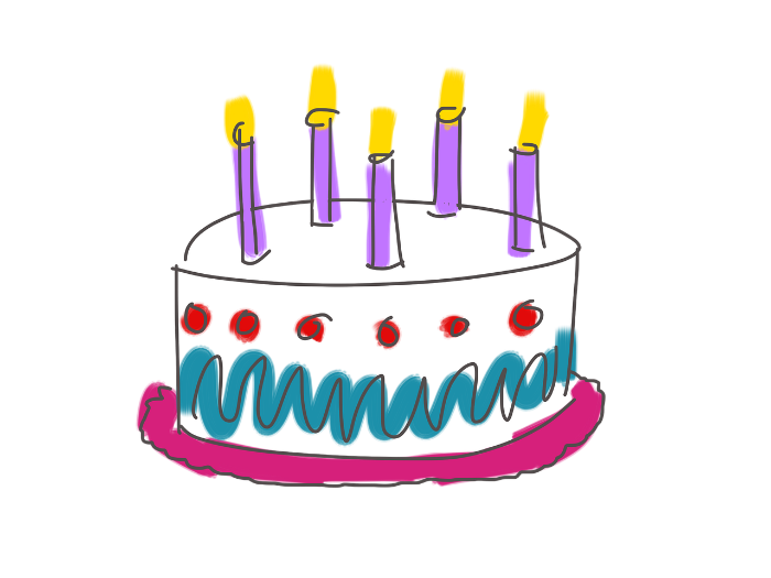 Happy cut outs by. January clipart birthday cake