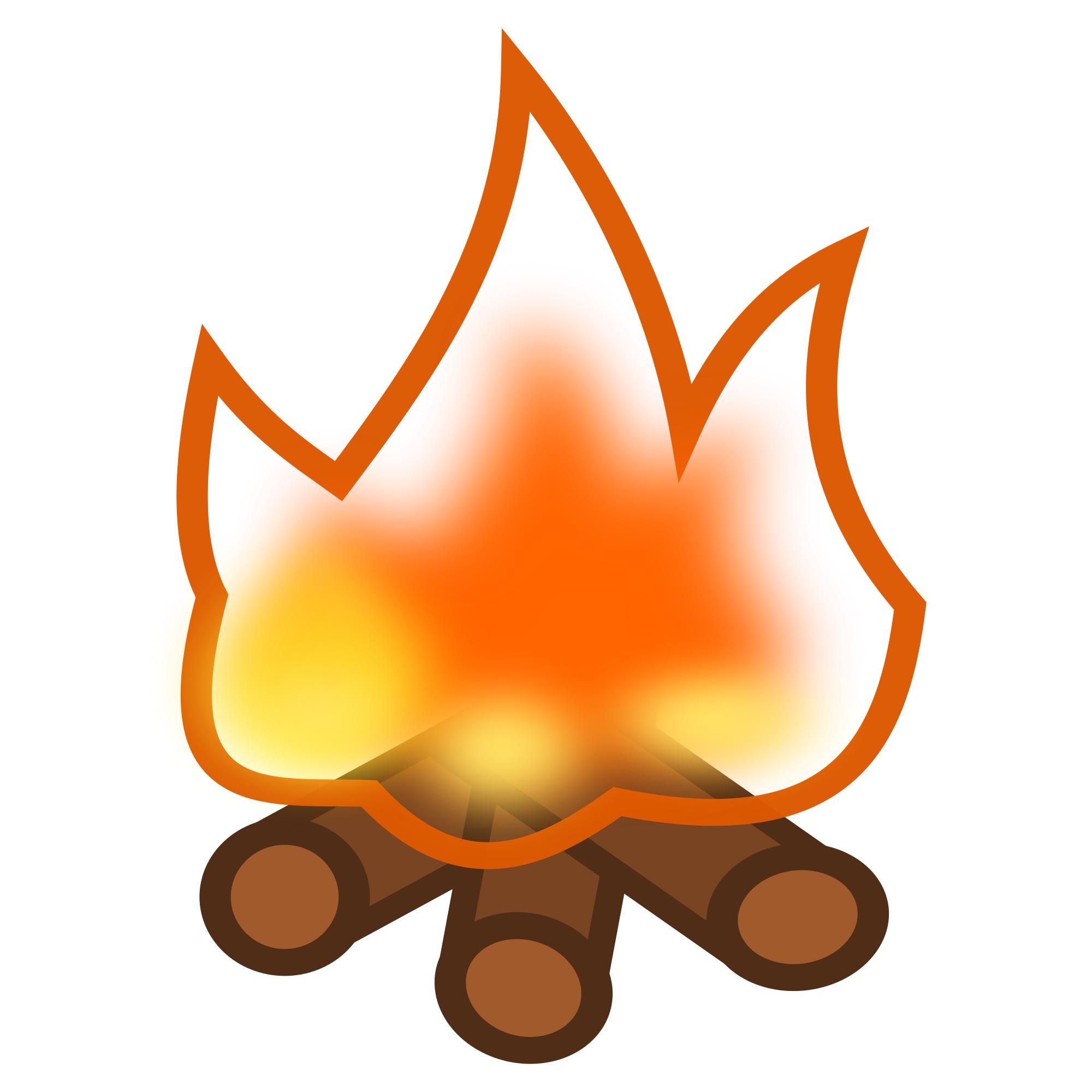 january clipart campfire