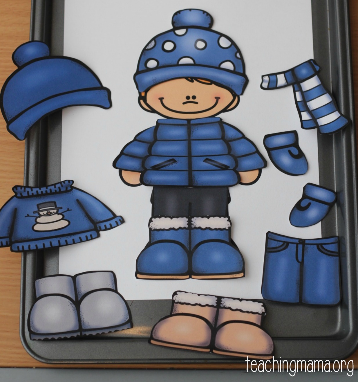 January clipart cold weather clothes. Winter dress up busy