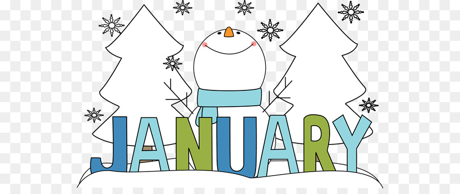 january clipart drawing