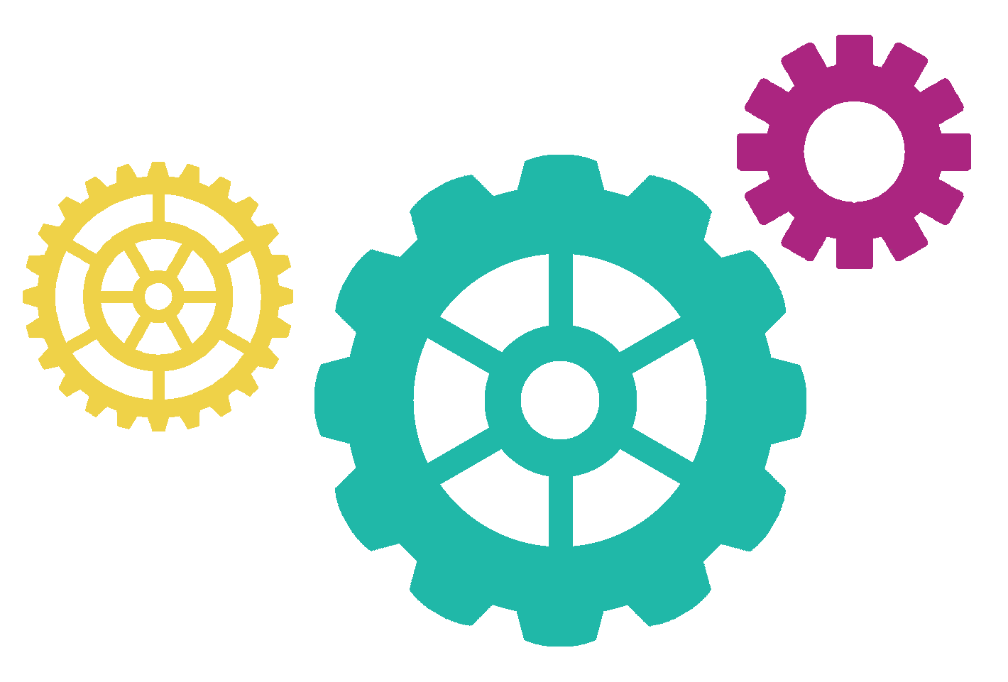 Colorful gears png transparent. January clipart gear