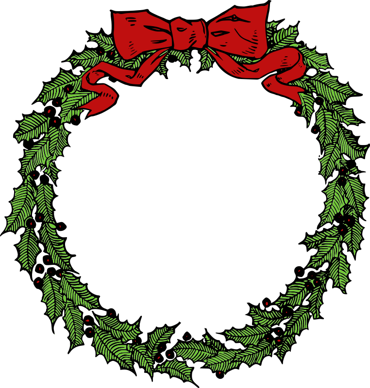january clipart wreath