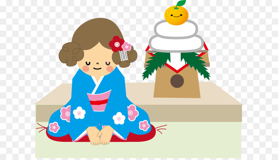 And new year background. Japanese clipart christmas
