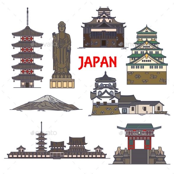 japan clipart landmarks