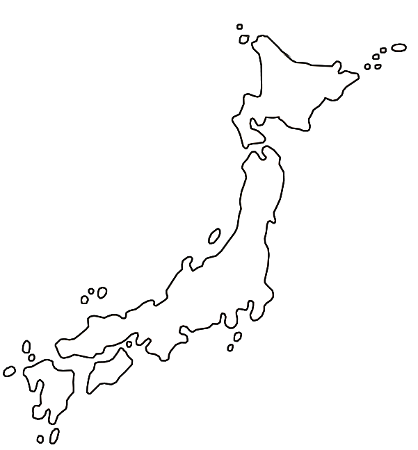 Контурная карта японии распечатать. Карта Японии черно белая. Япония очертания. Контур Японии. Япония контур страны.