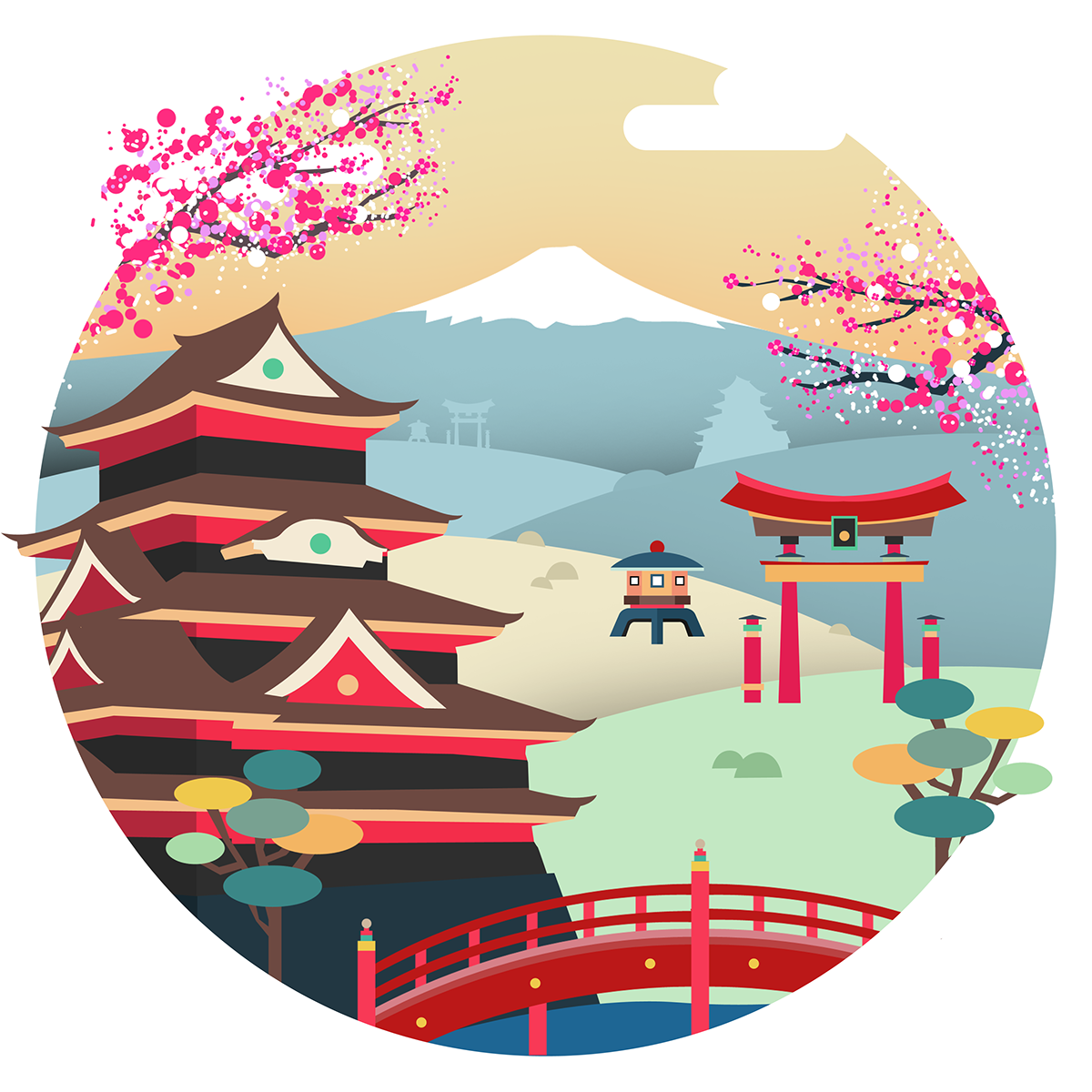 japan clipart vector