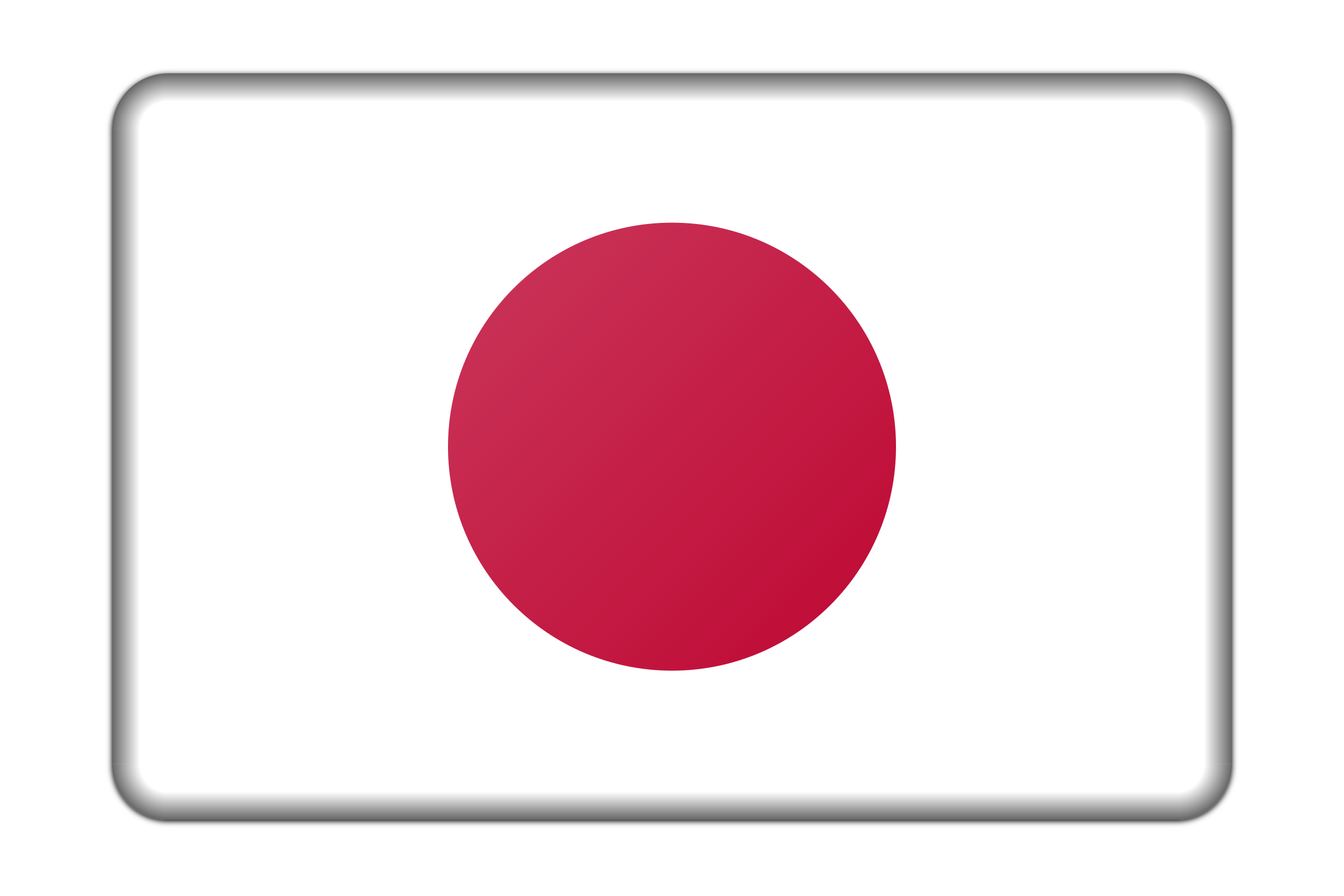 Japanese clipart banner. Japan flag bevelled big