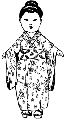 japanese clipart black and white