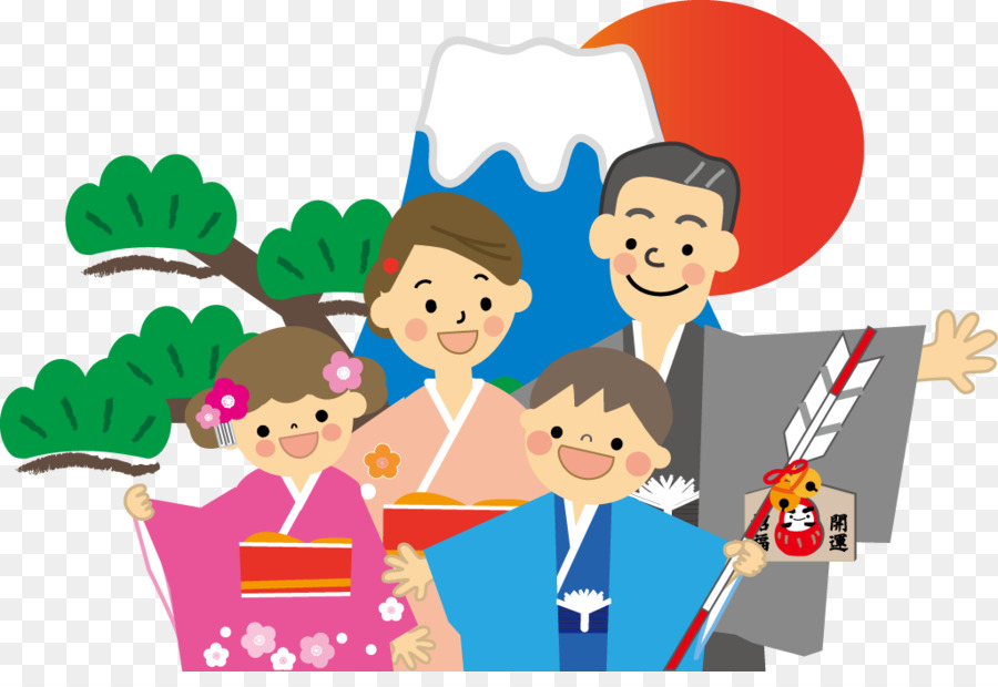Japanese clipart day. Child new year japan