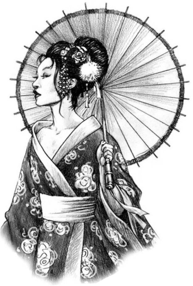 Japanese clipart geisha, Japanese geisha Transparent FREE for download