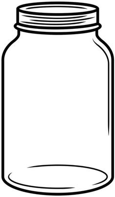 jar clipart black and white