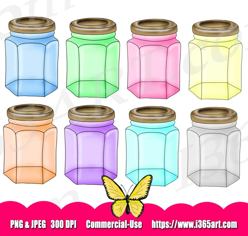 jar clipart colorful