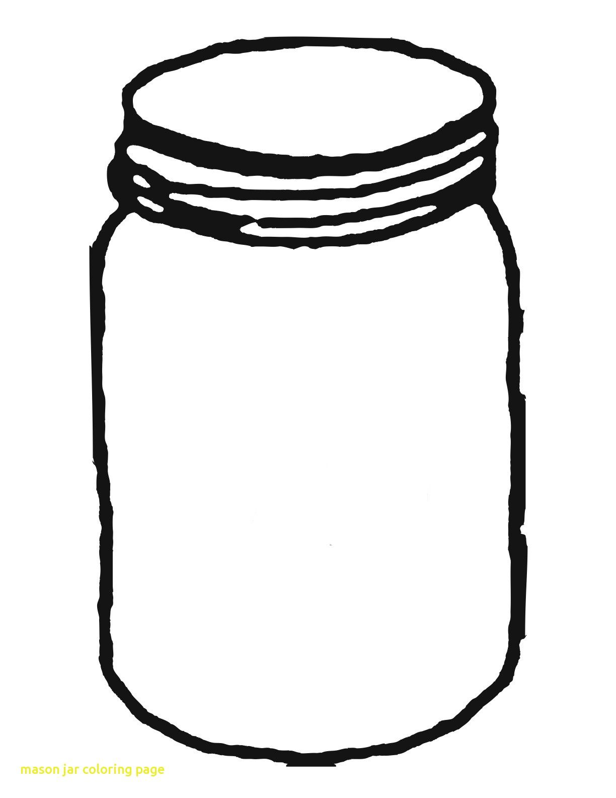Jar clipart coloring page. Mason with template for