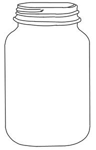 Bug colouring pages . Jar clipart coloring page