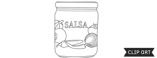 jar clipart salsa jar
