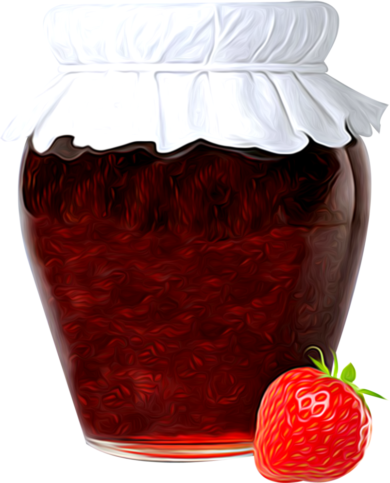 strawberries clipart jar
